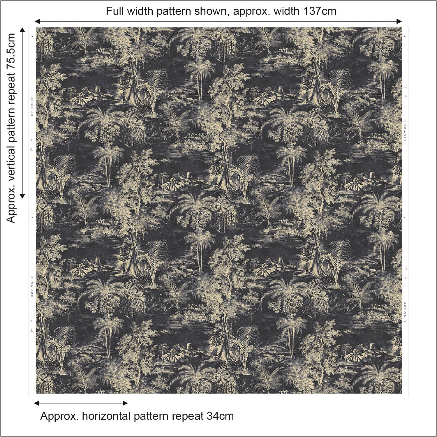 Linwood Heat of the Night Slate FR Made to Measure Curtains
