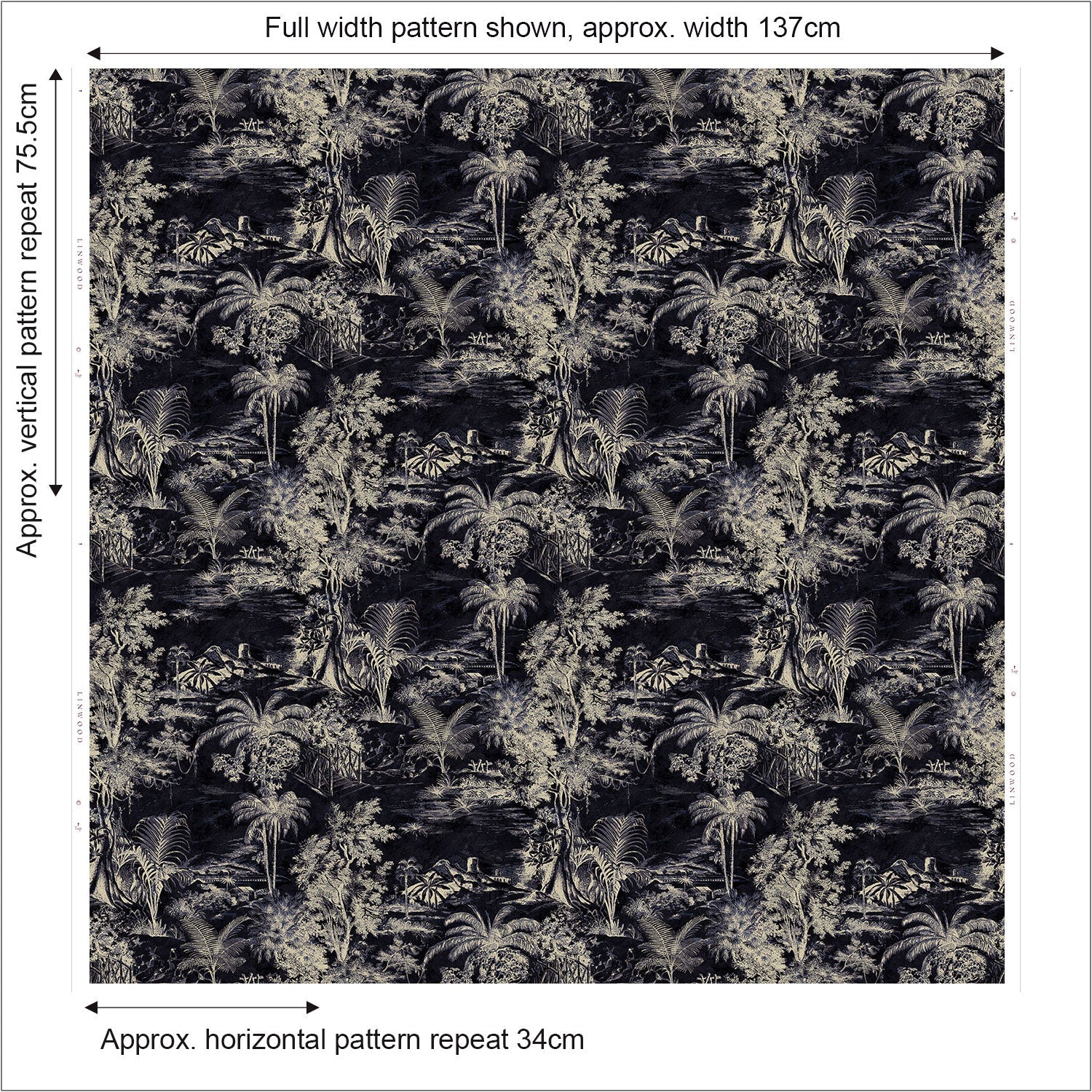 Linwood Heat of the Night Onyx FR Made to Measure Curtains