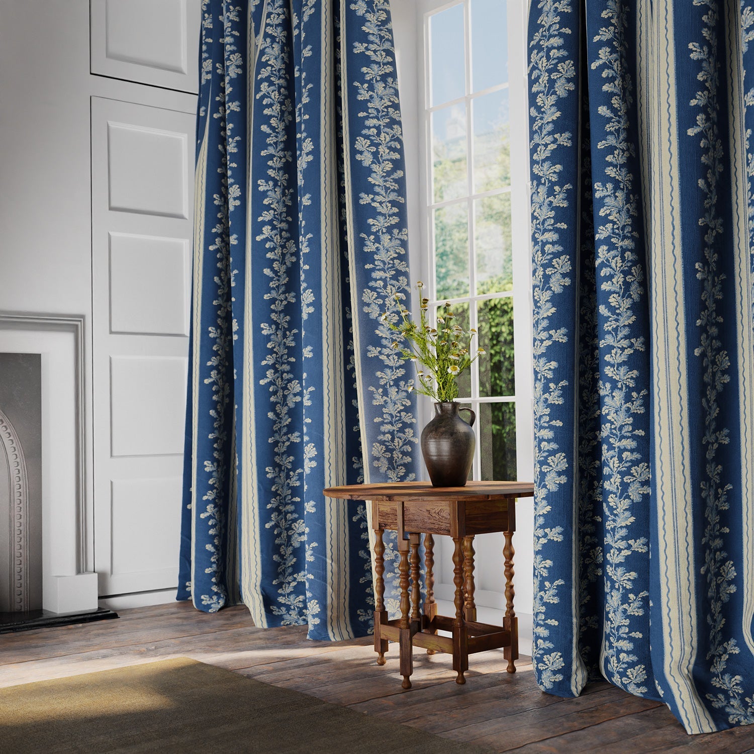 Linwood Hester Classic Blue Made to Measure Curtains