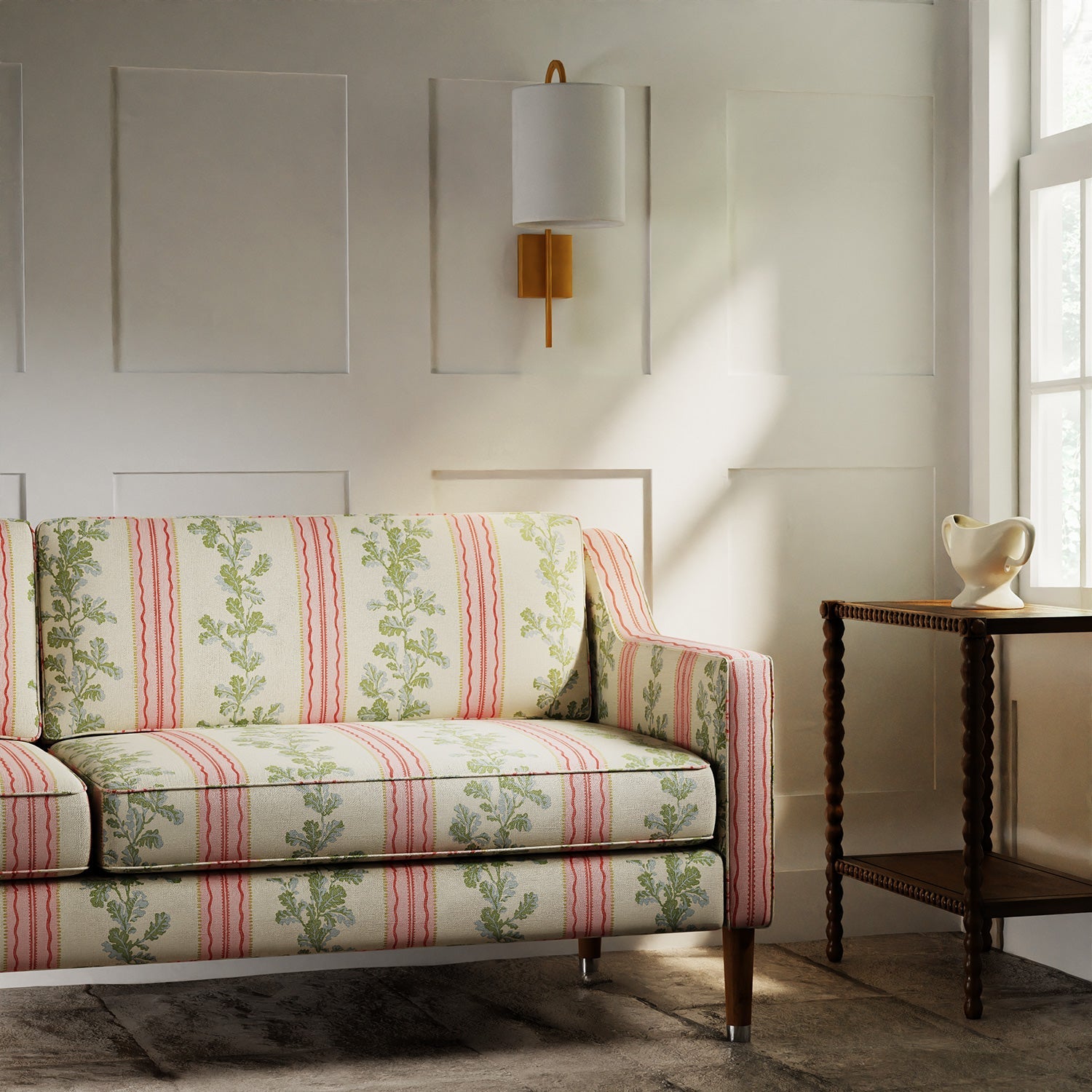 Linwood Hester Pink Green Made to Measure Curtains