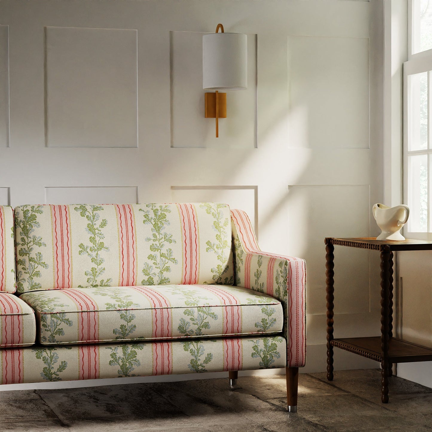 Linwood Hester Pink Green FR Made to Measure Curtains