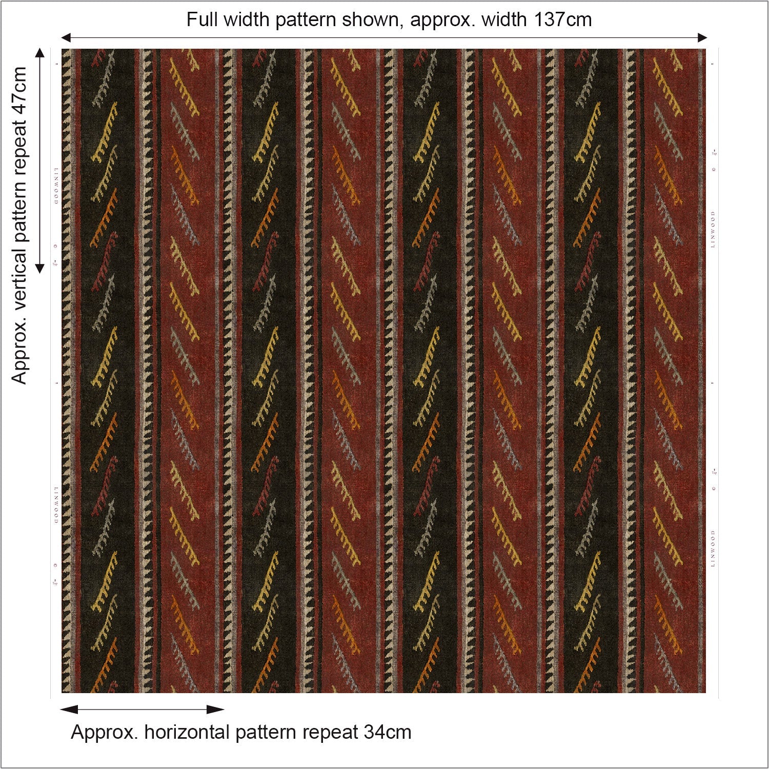 Linwood Hi Ho Silver Campfire FR Made to Measure Curtains