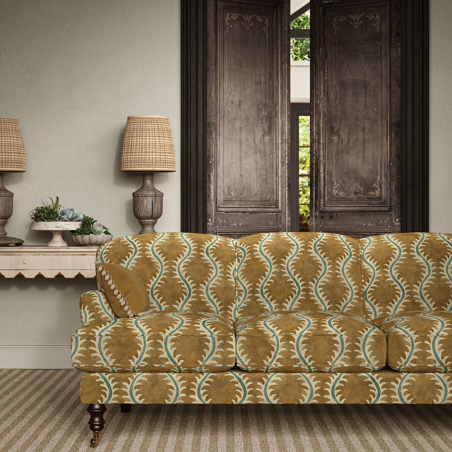Linwood Helter Skelter Beach Velvet FR Made to Measure Curtains