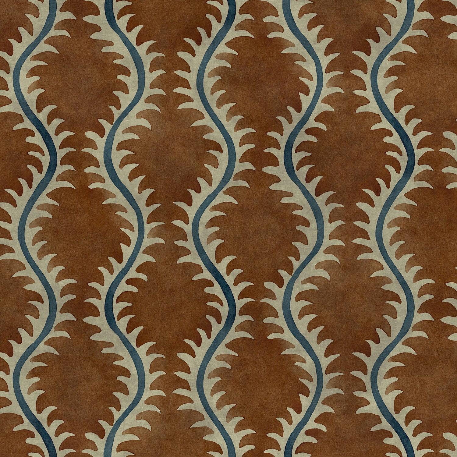 Linwood Helter Skelter Chestnut Velvet FR Made to Measure Curtains