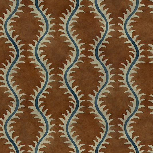 Linwood Helter Skelter Chestnut Velvet FR Made to Measure Curtains