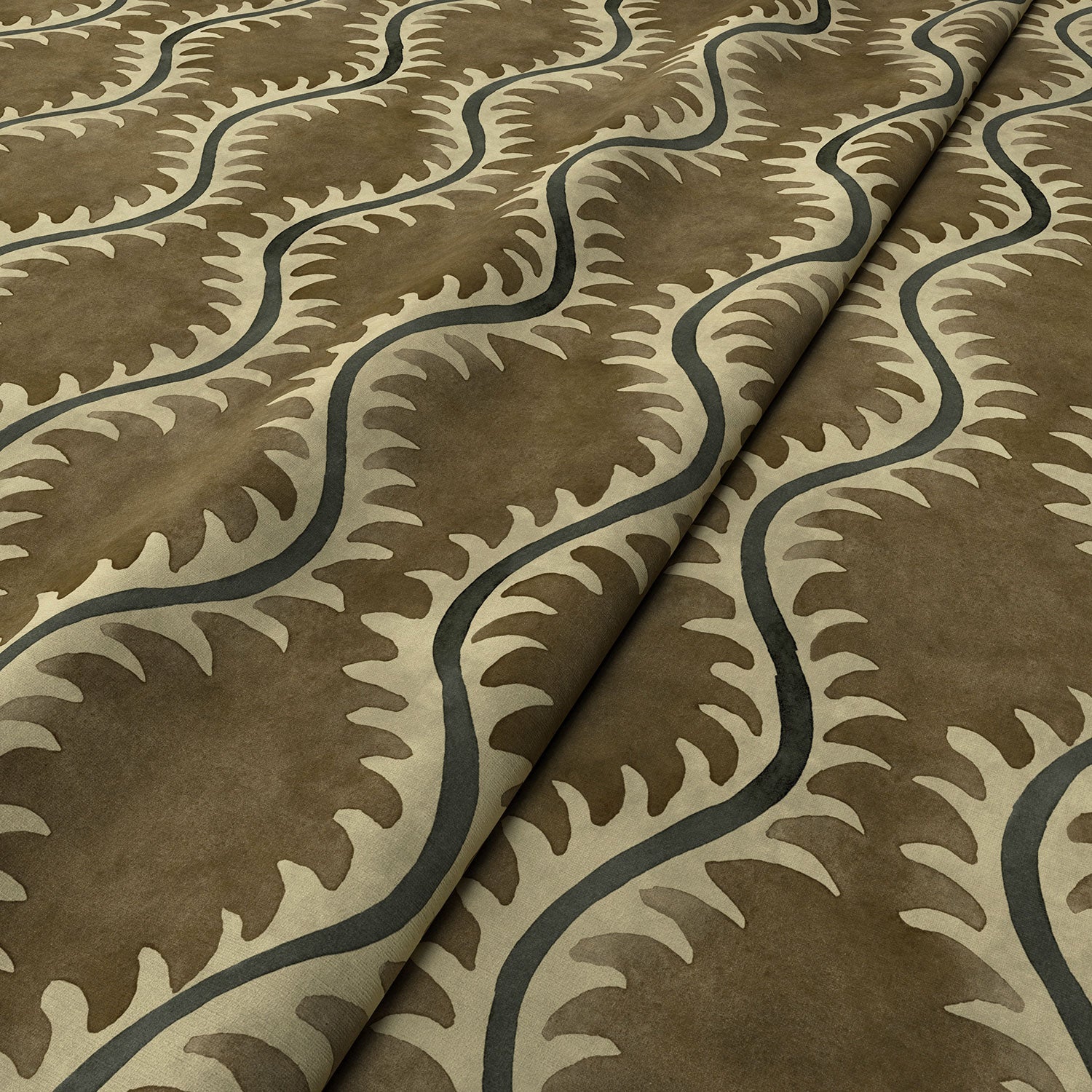 Linwood Helter Skelter Cobbles Velvet FR Made to Measure Curtains