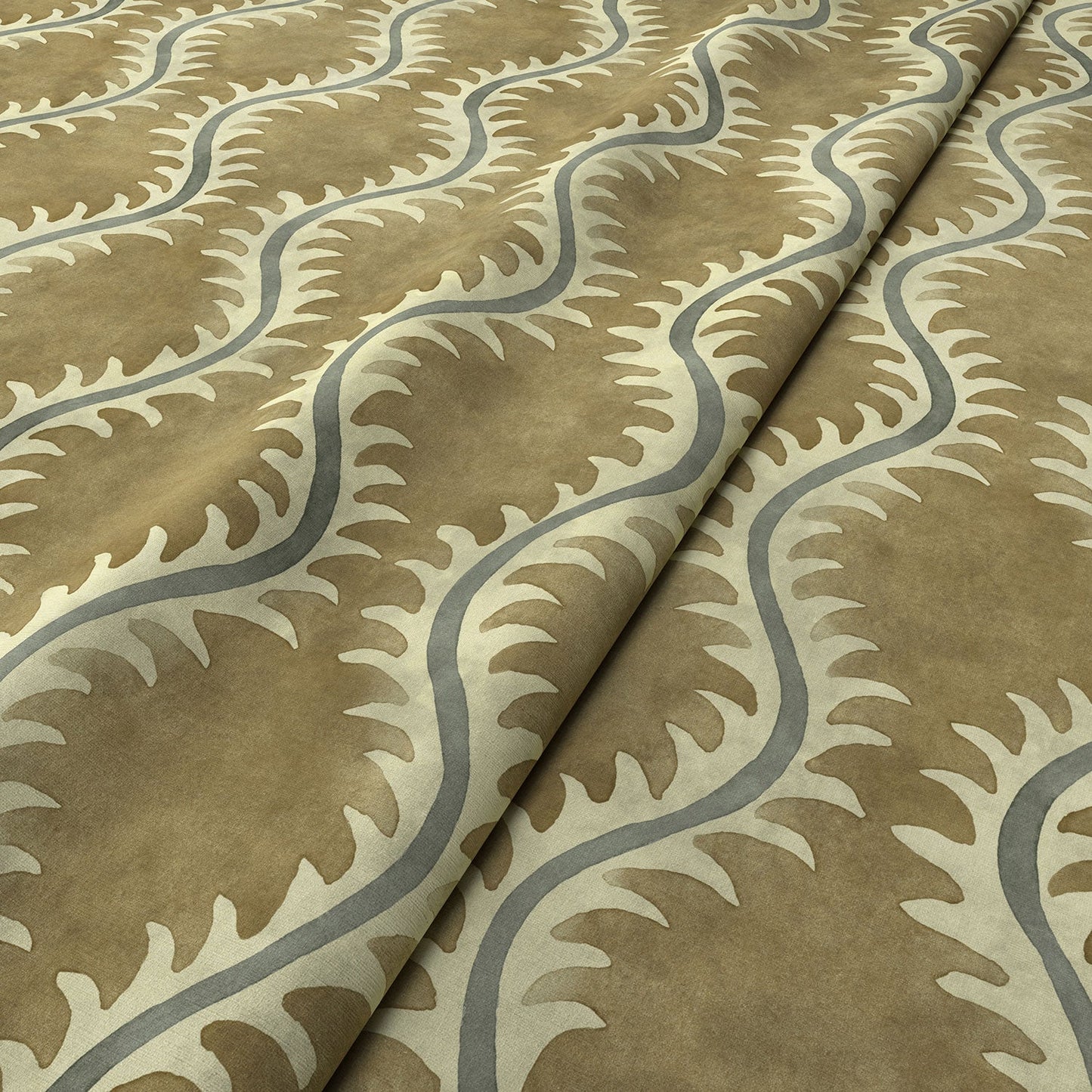 Linwood Helter Skelter Dove Velvet FR Made to Measure Curtains