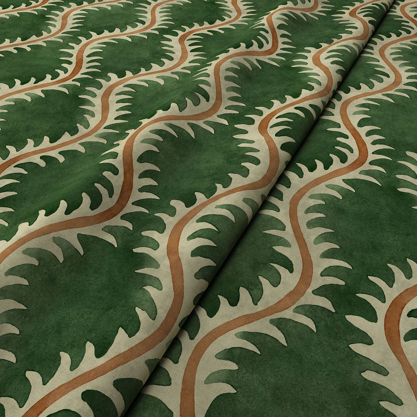 Linwood Helter Skelter Forest Velvet FR Made to Measure Curtains