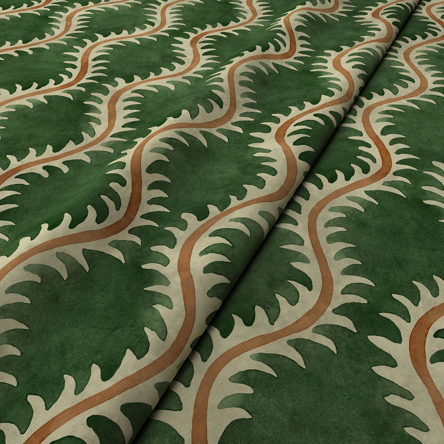 Linwood Helter Skelter Forest Velvet FR Made to Measure Curtains