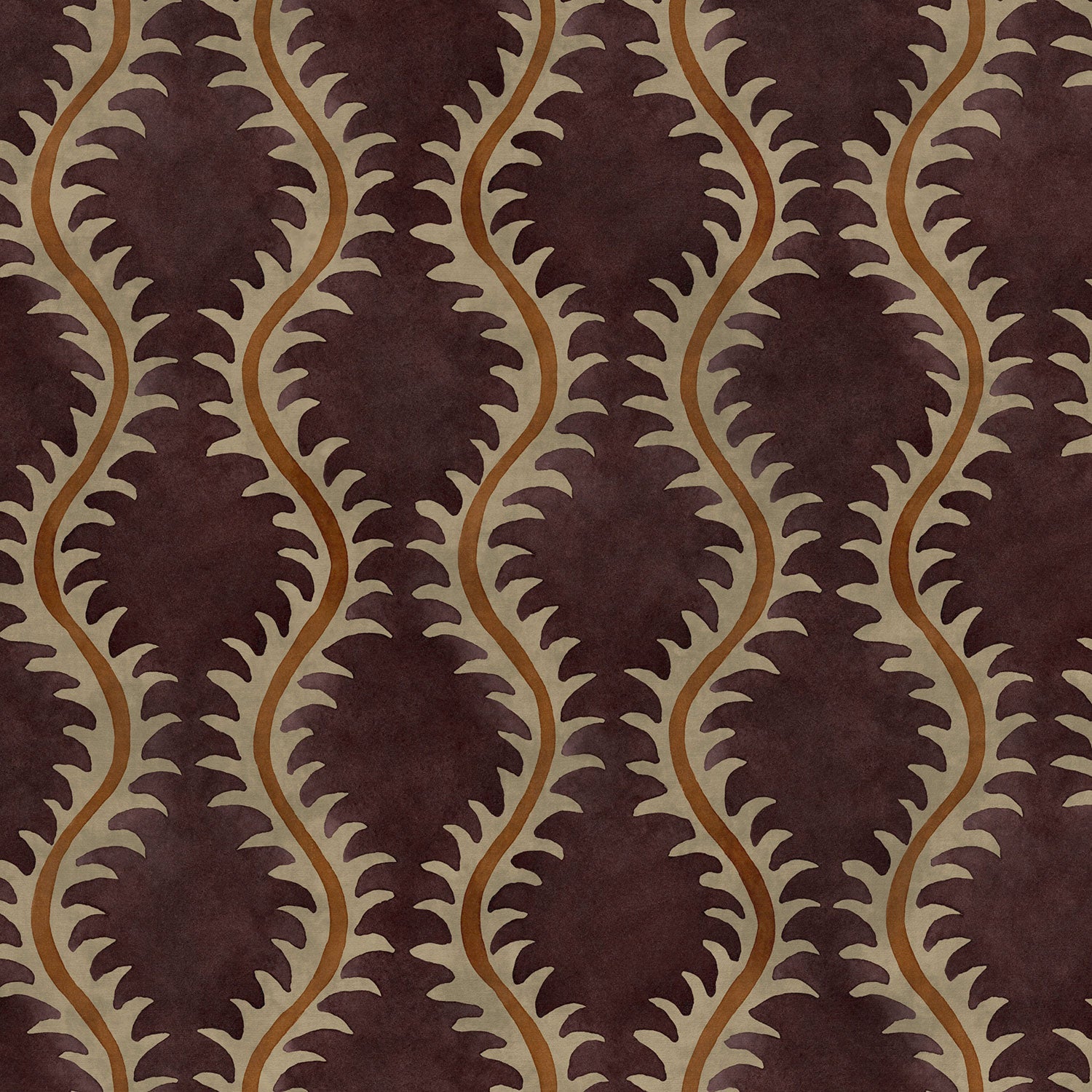Linwood Helter Skelter Grape Velvet FR Made to Measure Curtains