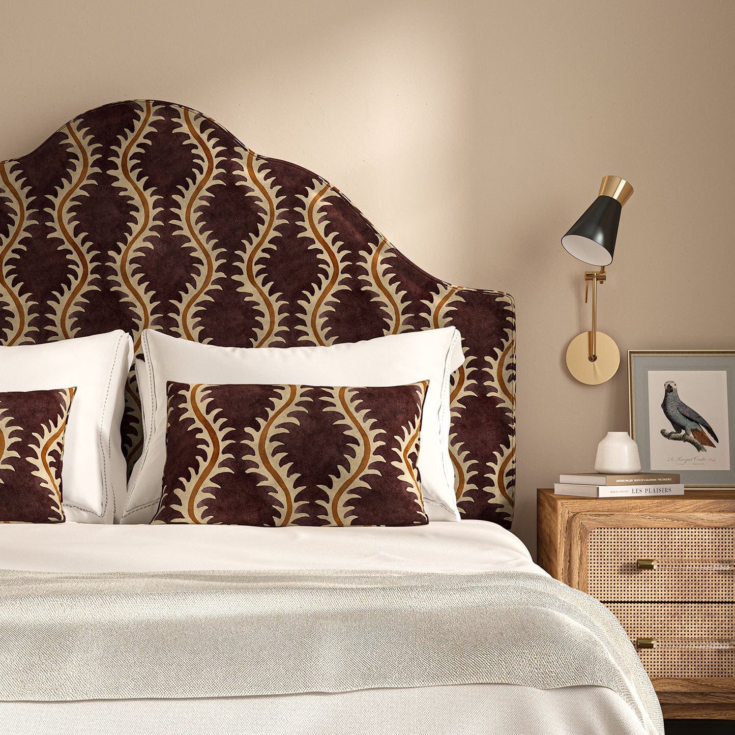 Linwood Helter Skelter Grape Velvet FR Made to Measure Curtains