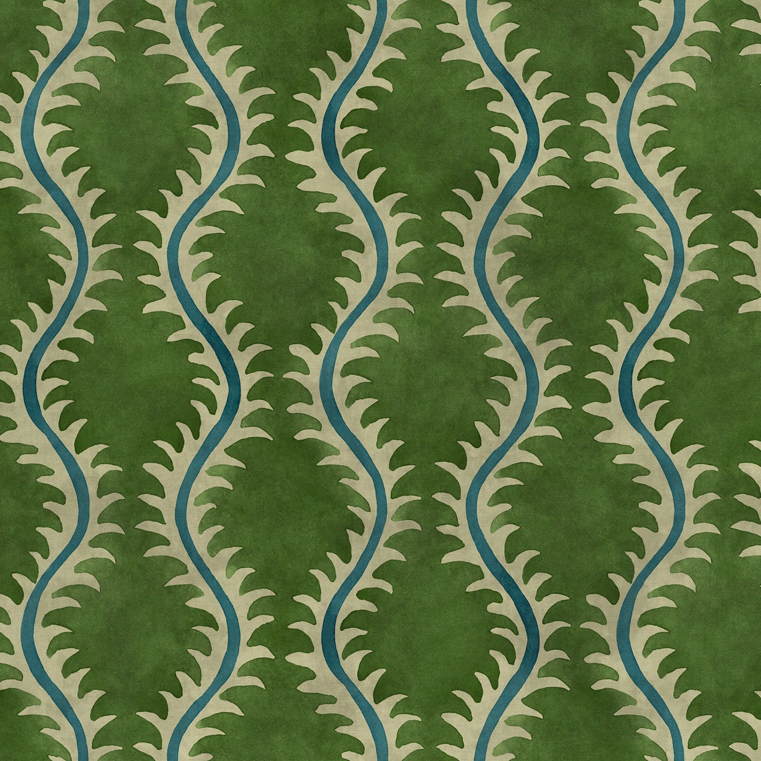 Linwood Helter Skelter Grass Velvet FR Made to Measure Curtains