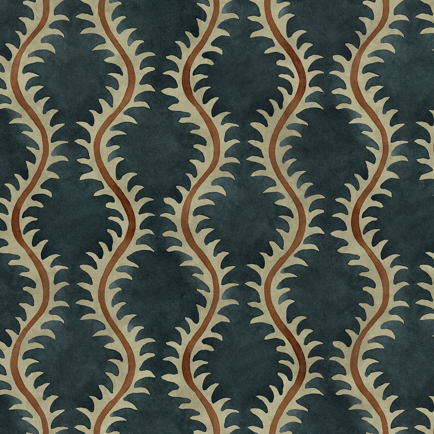 Linwood Helter Skelter Ink Velvet FR Made to Measure Curtains