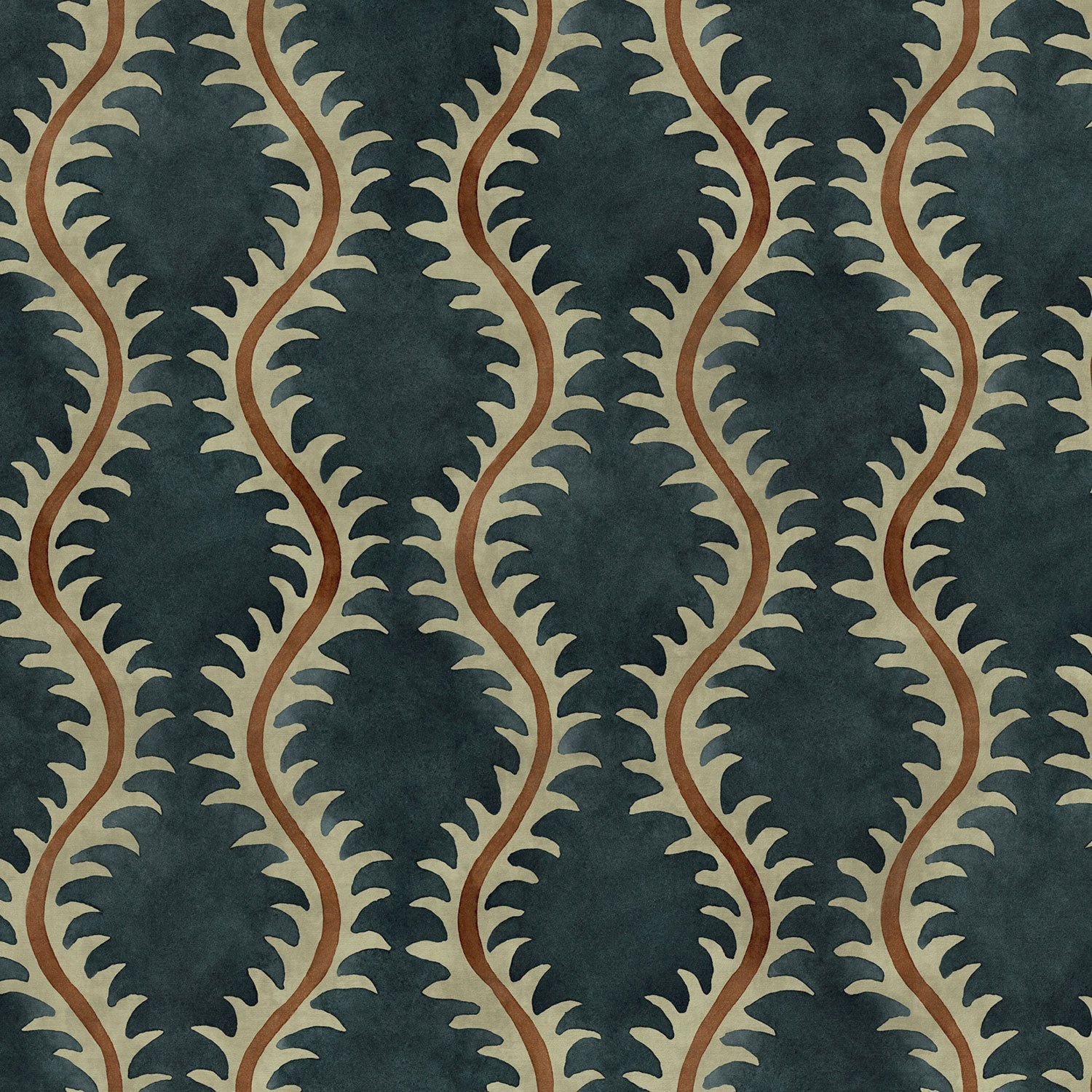 Linwood Helter Skelter Ink Velvet FR Made to Measure Curtains