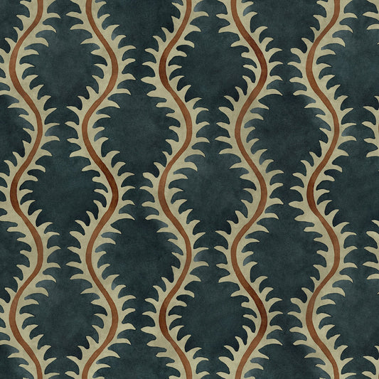 Linwood Helter Skelter Ink Velvet FR Made to Measure Curtains