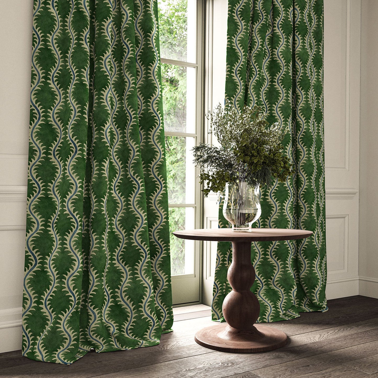 Linwood Helter Skelter Jewel Velvet FR Made to Measure Curtains