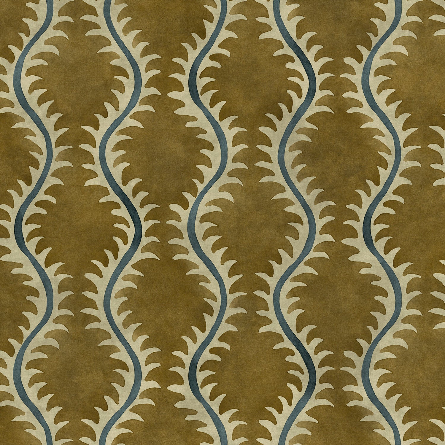 Linwood Helter Skelter Lichen Velvet FR Made to Measure Curtains
