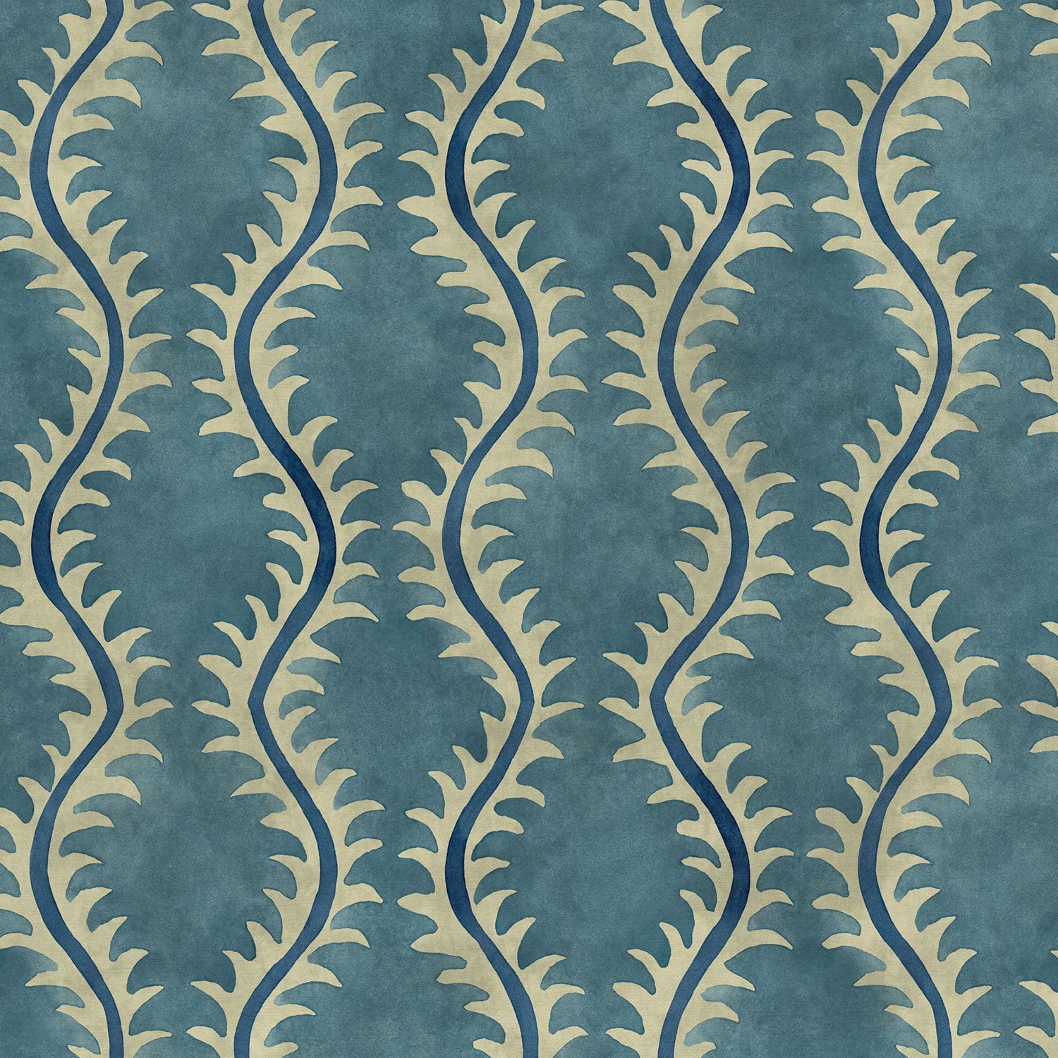 Linwood Helter Skelter Ocean Velvet FR Made to Measure Curtains