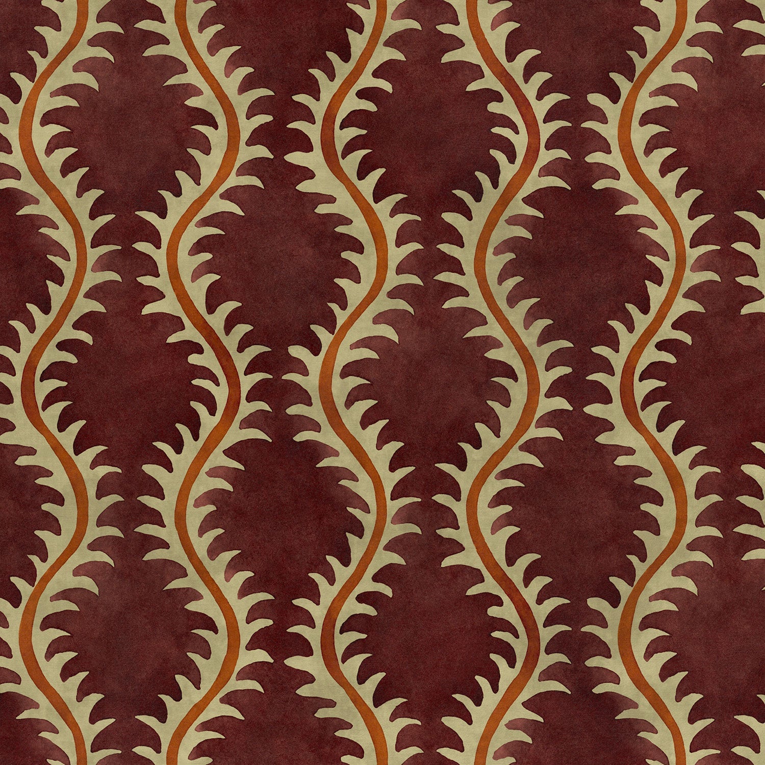 Linwood Helter Skelter Redcurrant Velvet FR Made to Measure Curtains