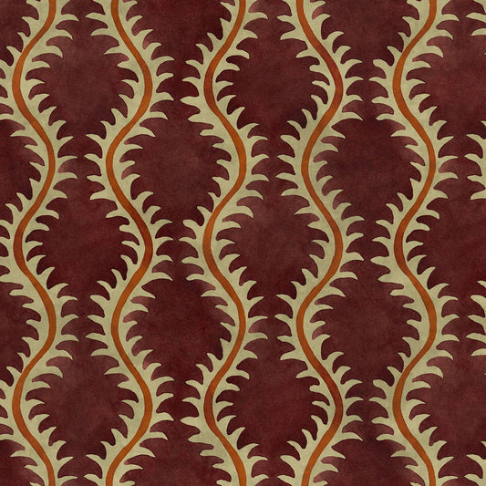 Linwood Helter Skelter Redcurrant Velvet FR Made to Measure Curtains