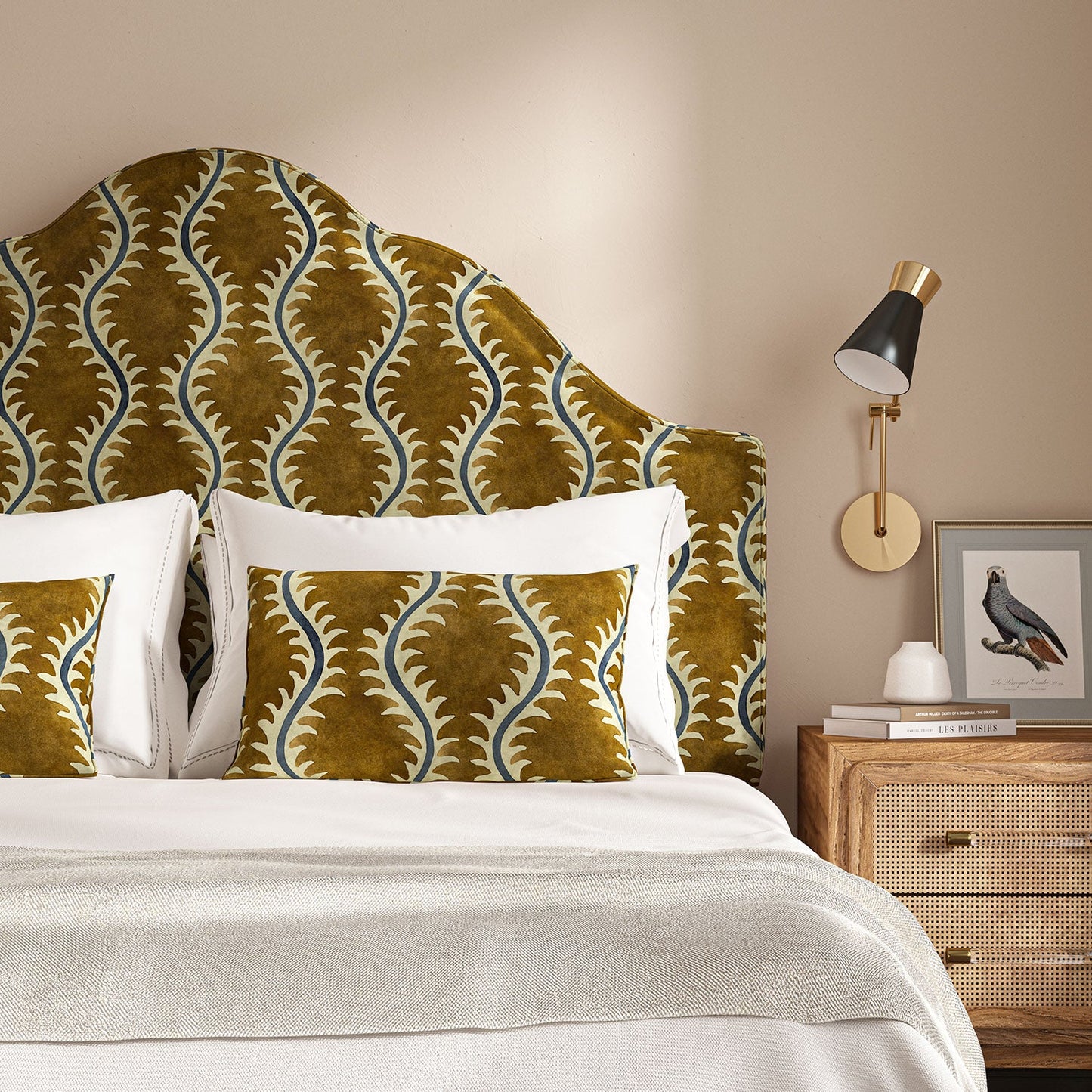 Linwood Helter Skelter Turmeric Velvet FR Made to Measure Curtains