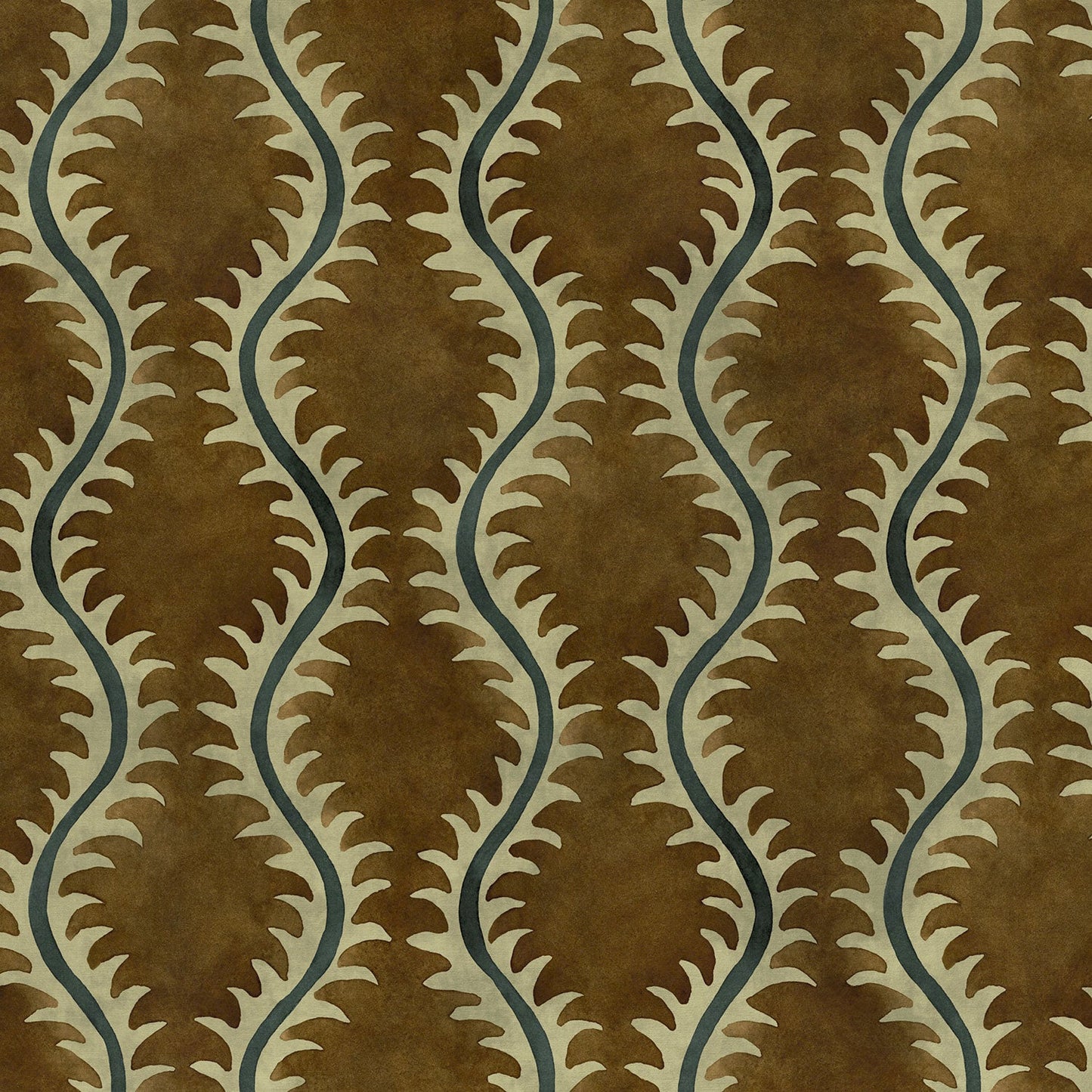 Linwood Helter Skelter Umber Velvet FR Made to Measure Curtains
