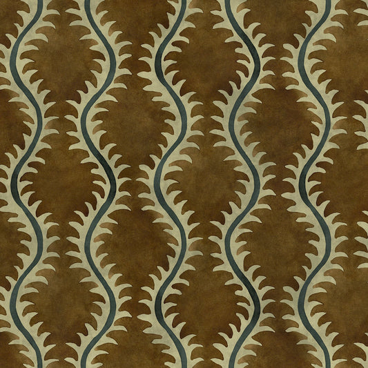 Linwood Helter Skelter Umber Velvet FR Made to Measure Curtains