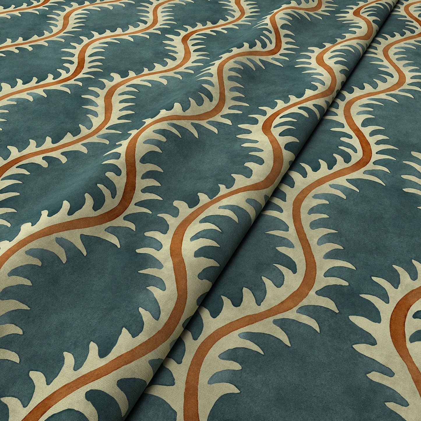 Linwood Helter Skelter Volcano Velvet FR Made to Measure Curtains