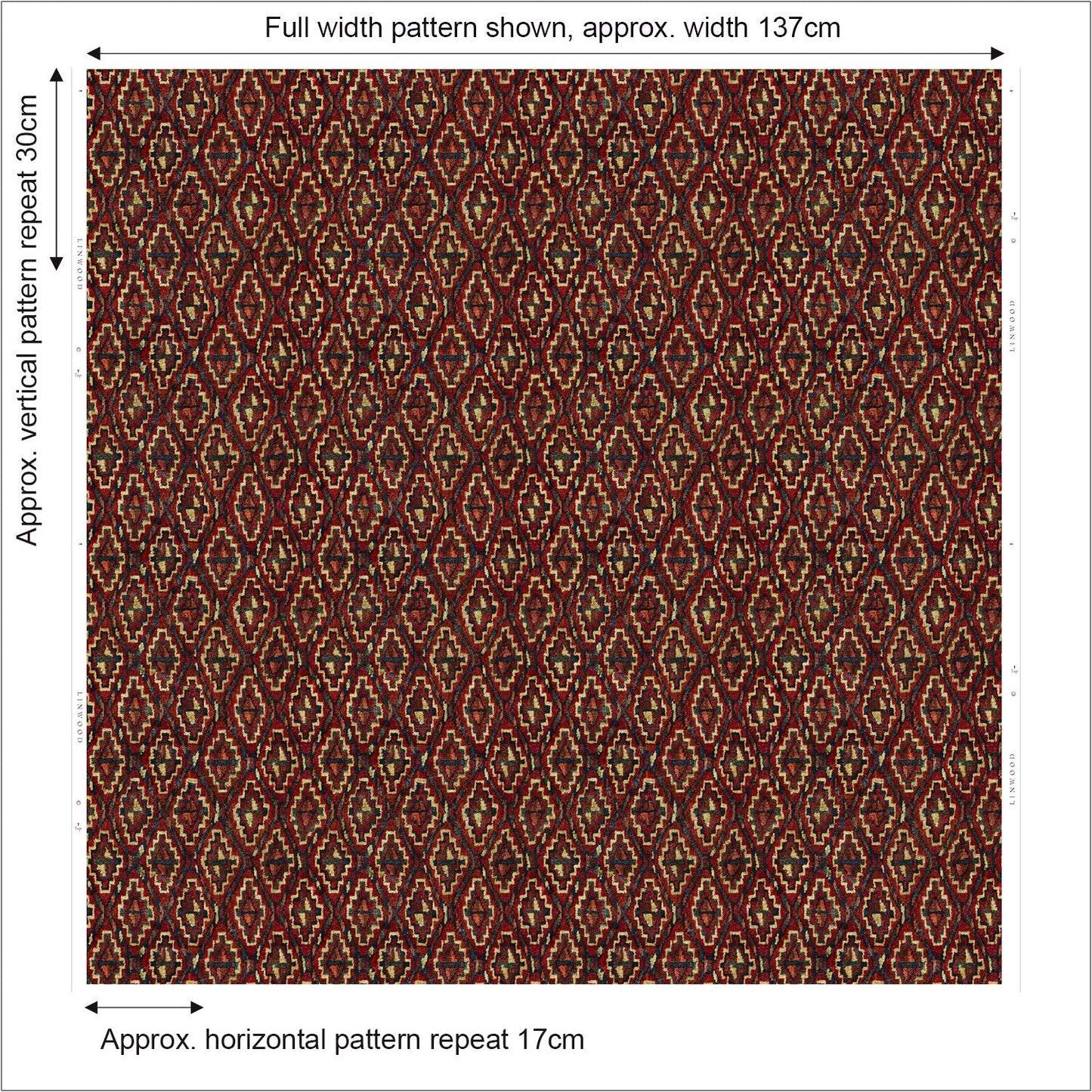 Linwood Istanbul Ruby FR Made to Measure Curtains