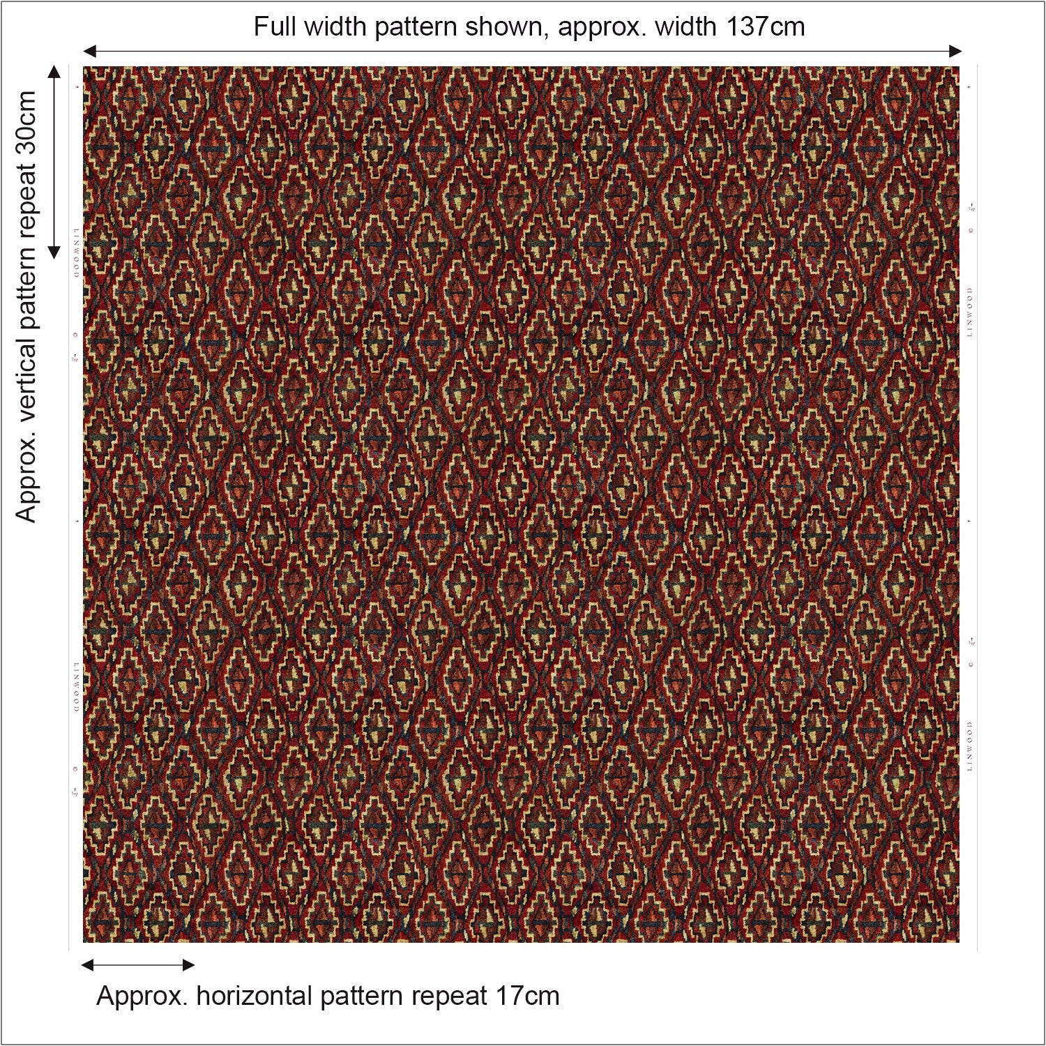 Linwood Istanbul Ruby FR Made to Measure Curtains