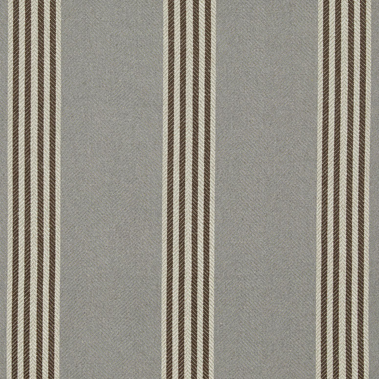 Ian Mankin Falmouth Stripe Grey/Mocha Made to Measure Roman Blinds