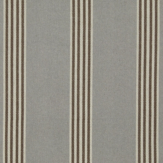 Ian Mankin Falmouth Stripe Grey/Mocha Made to Measure Curtains