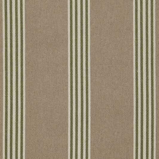 Ian Mankin Falmouth Stripe Latte/Khaki Made to Measure Curtains