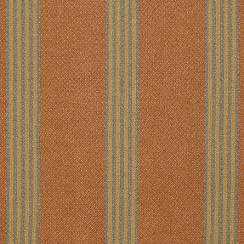 Ian Mankin Falmouth Stripe Rust/Mustard Made to Measure Roman Blinds