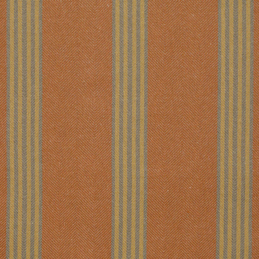 Ian Mankin Falmouth Stripe Rust/Mustard Made to Measure Roman Blinds