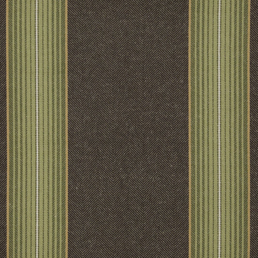 Ian Mankin Hastings Stripe Mocha/Greens Made to Measure Roman Blinds