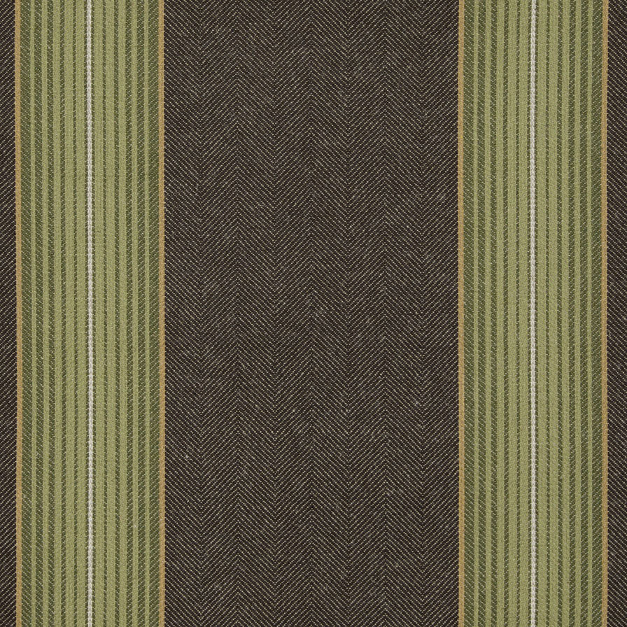 Ian Mankin Hastings Stripe Mocha/Greens Made to Measure Curtains