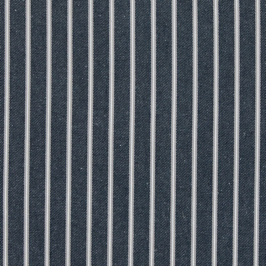 Ian Mankin Weymouth Stripe Dark Navy/Grey Made to Measure Roman Blinds