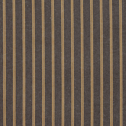 Ian Mankin Weymouth Stripe Mocha/Mustard Made to Measure Roman Blinds