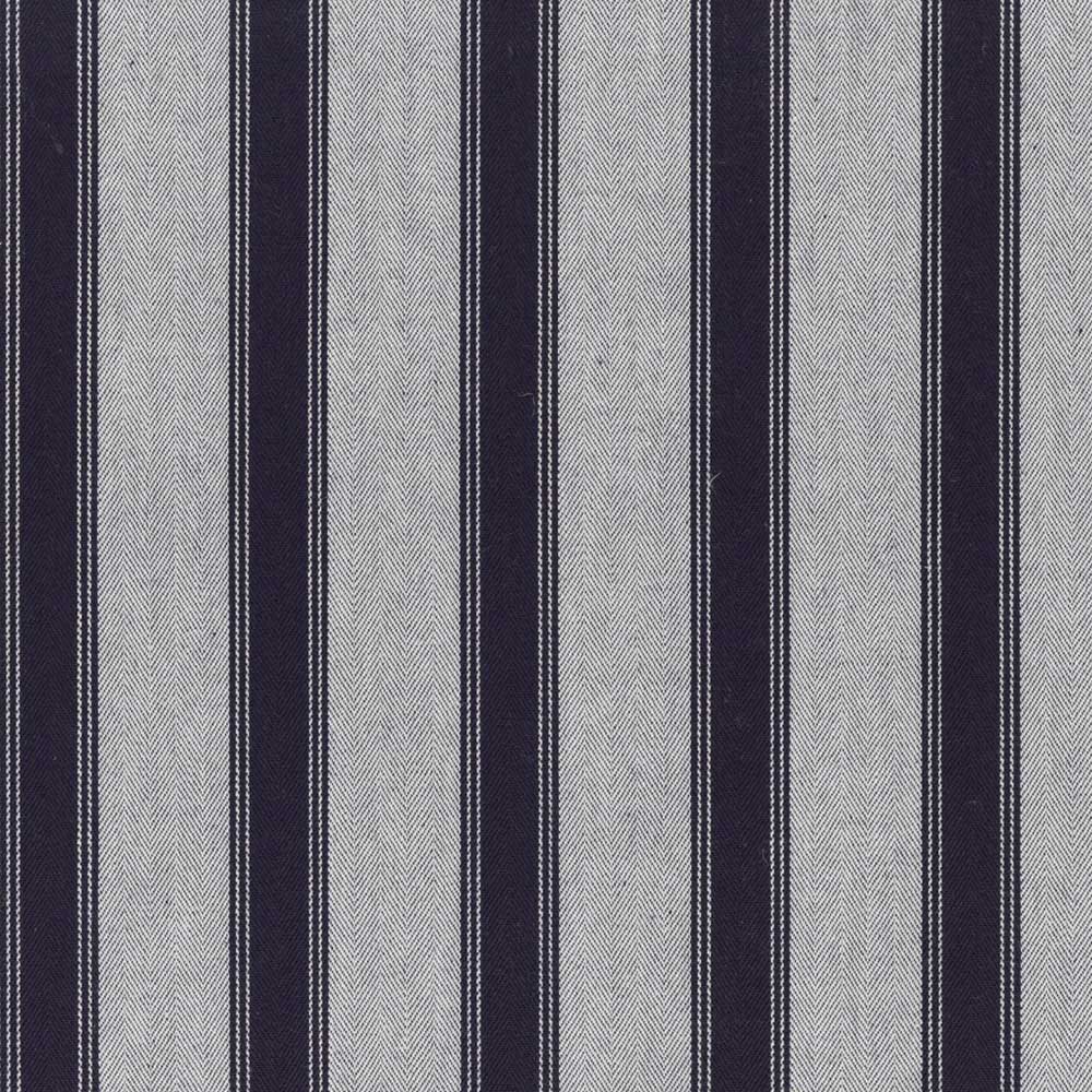 Ian Mankin Blazer Stripe Dark Navy Made to Measure Curtains