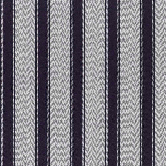 Ian Mankin Blazer Stripe Dark Navy Made to Measure Curtains