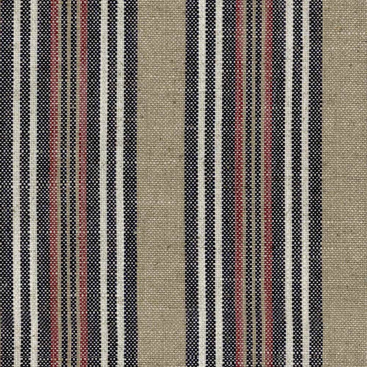 Ian Mankin Jura Stripe Dark Navy Made to Measure Roman Blinds