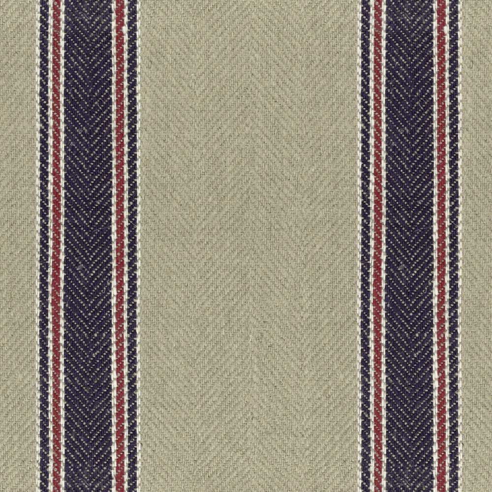 Ian Mankin Moffat Stripe Dark Navy Made to Measure Curtains