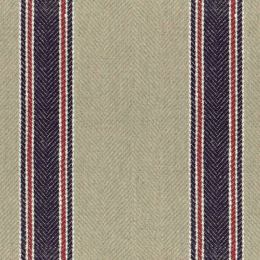 Ian Mankin Moffat Stripe Dark Navy Made to Measure Curtains