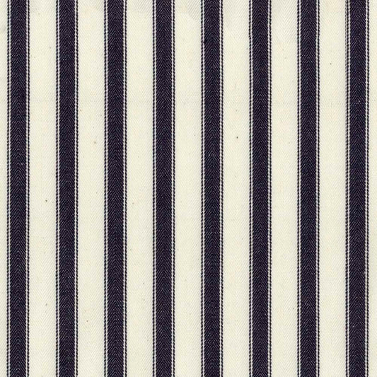 Ian Mankin Ticking Stripe 2 Dark Navy Made to Measure Roman Blinds
