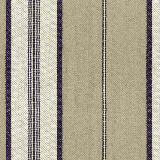 Ian Mankin Troon Stripe Dark Navy Made to Measure Roman Blinds