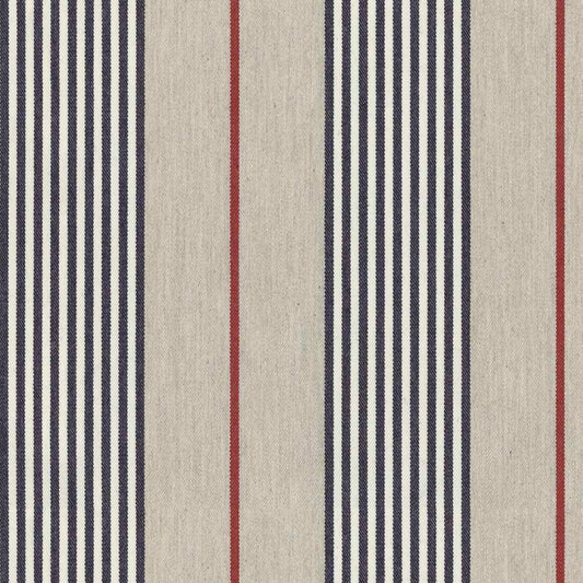 Ian Mankin Vintage Stripe 2 Dark Navy Made to Measure Curtains