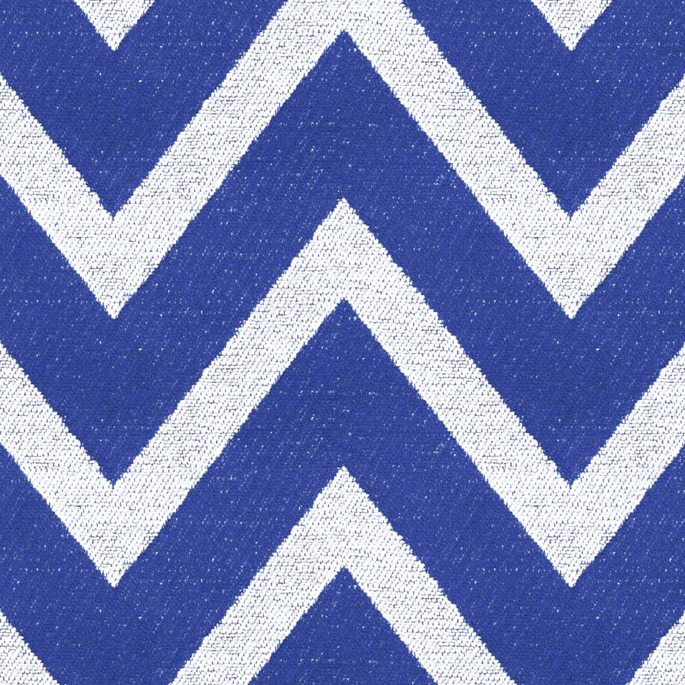 Ian Mankin Chevron Cobalt Made to Measure Curtains