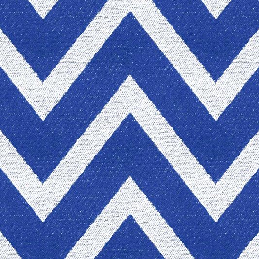 Ian Mankin Chevron Cobalt Made to Measure Roman Blinds