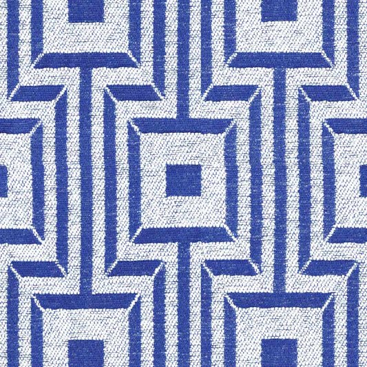Ian Mankin Maze Cobalt Made to Measure Roman Blinds